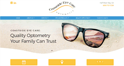 Desktop Screenshot of coastsideeyecare.com